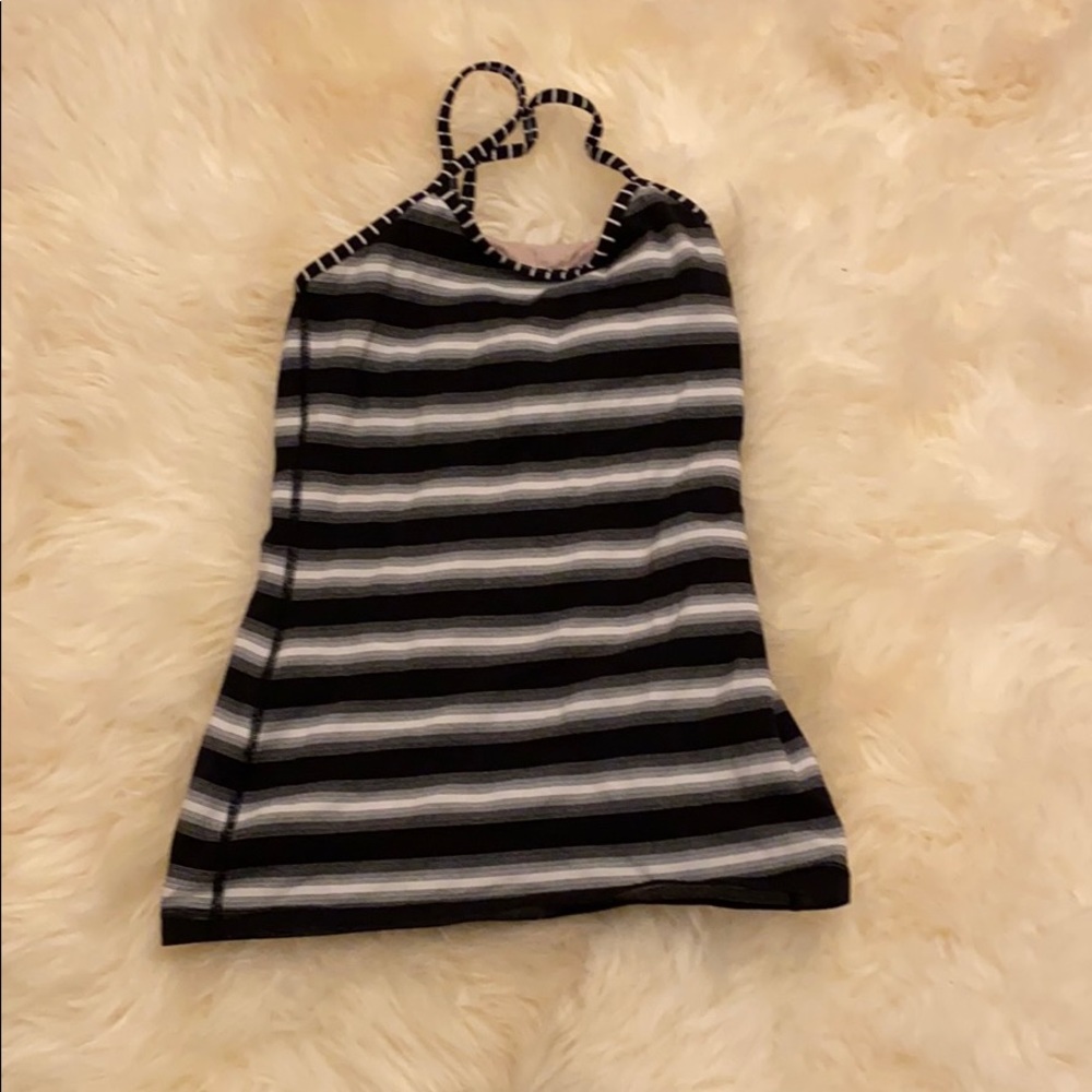 Black and white stripes tank